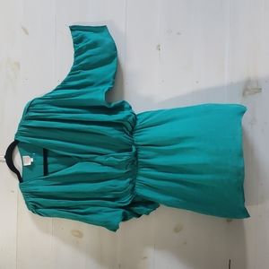 Jade silk dress